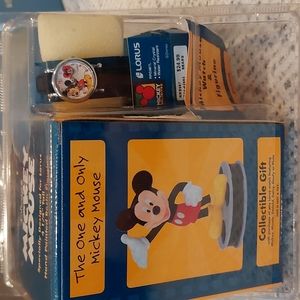 Mickey Mouse Watch & Figurine. 1997 collectible. Still in blister packaging.